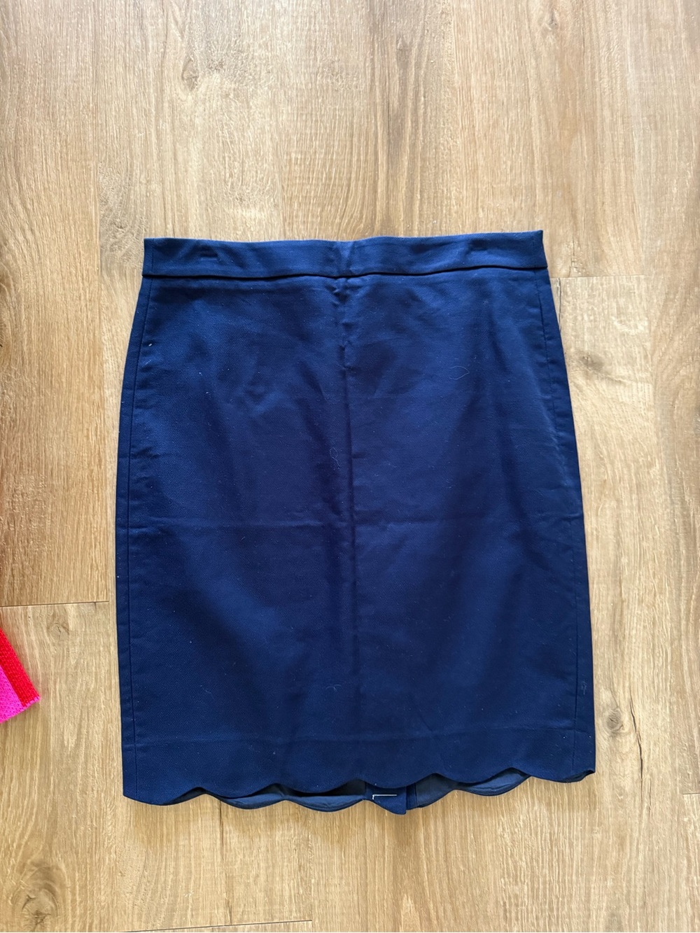 J. Crew Classic Navy Scalloped Hem Pencil Skirt-NWT